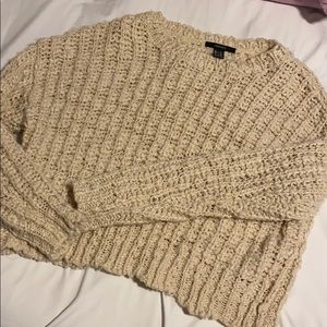 Knit white sweater